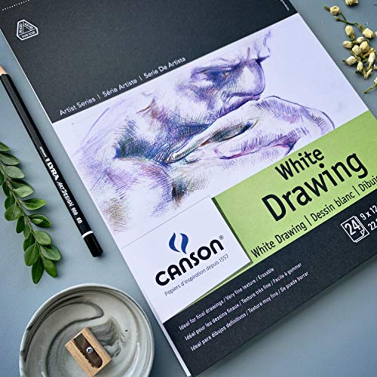 Artist Series Drawing Paper, Wirebound Pad, 9x12 inches, 24 Sheets (80lb/130g) - Artist Paper for Adults and Students - Charcoal, Colored Pencil, Ink, Pastel, Marker